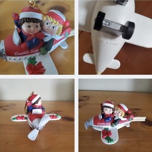 Campbell's Soup Airplane Ornament Christmas Holiday Kids Boy Girl Vintage 1998